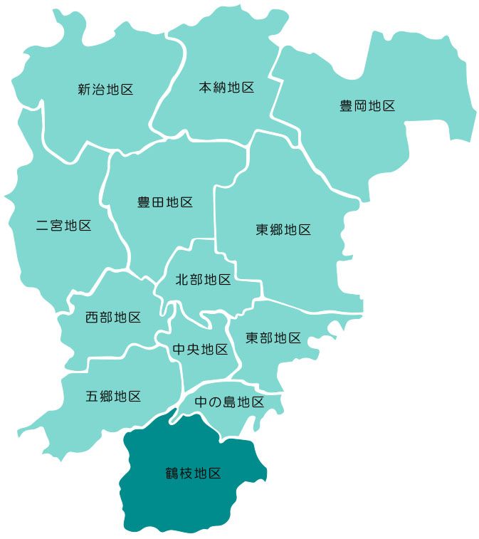 鶴枝地区マップ画像
